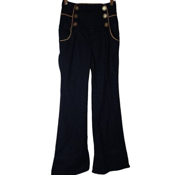Celebrity Pink Vintage High Waist Bell Bottoms Denim Jeans - Picture 1 of 6